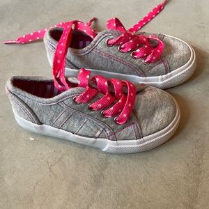 Gray and pink sneakers - toddler girls